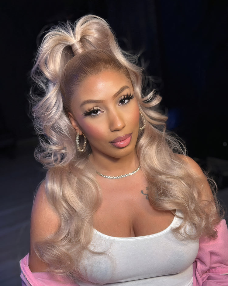 Arabella 13x4 Frontal Lace Ash Blonde Ombre Loose Body Wave Wig Beginner Friendly