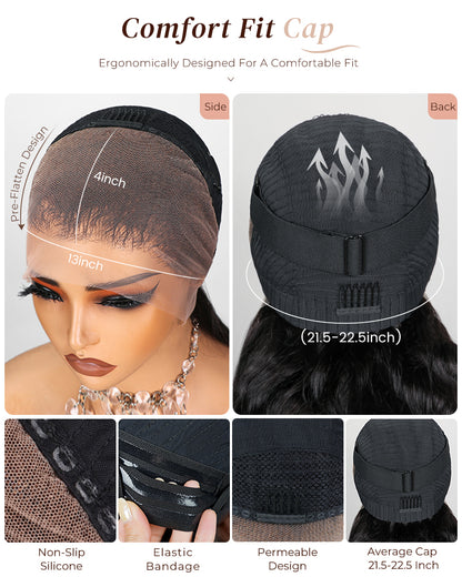 【$299 = 2 WIGS】Arabella 13x4 Frontal Lace Blonde Khaki Highlight Body Wave Wig Invisible Knots