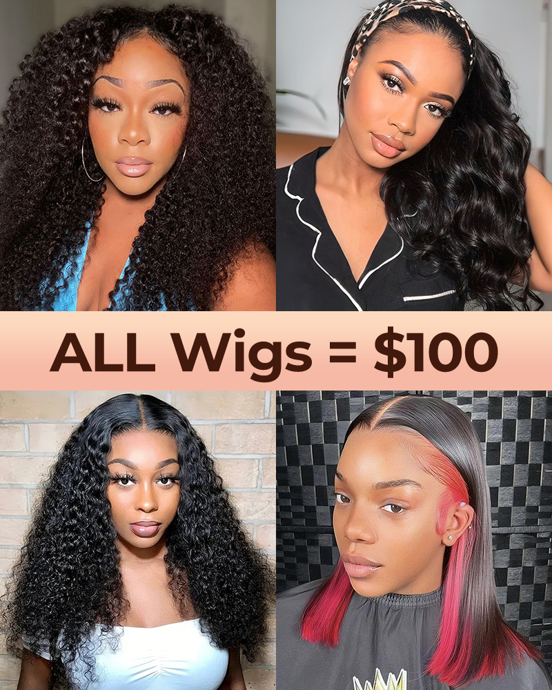 All Wigs=$100 | 4x4/6x5/13x4/13x6 lace Curly/Straight Wig Human Hair Wig With Limited Stock