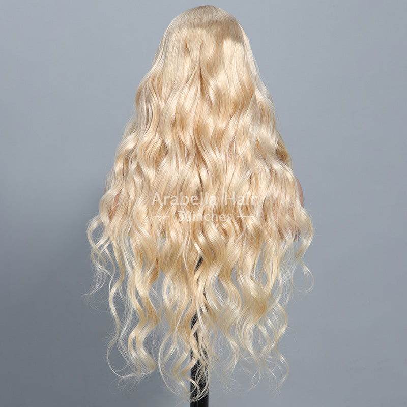 000$300-$150 | 613 Blonde Glueless 3x2 Lace Wig Body Wave Color Wigs With Bangs High Quality