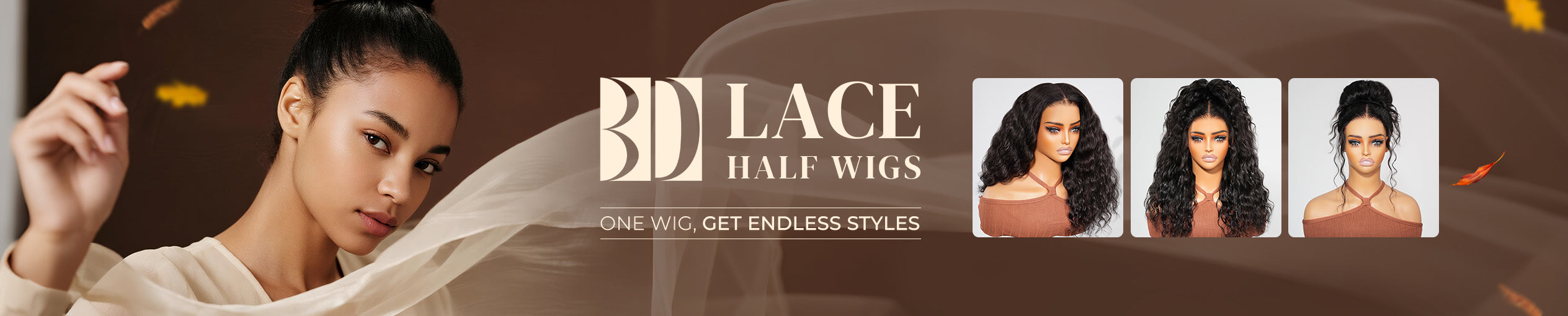 3D Lace Half Wigs Collection Banner