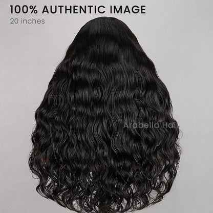 【Limited Design】Glueless 6x5 Pre-Cut Lace Ocean Wave Wig Natural Black Pre-Bleached Knots Easy-Wear Human Hair Wigs