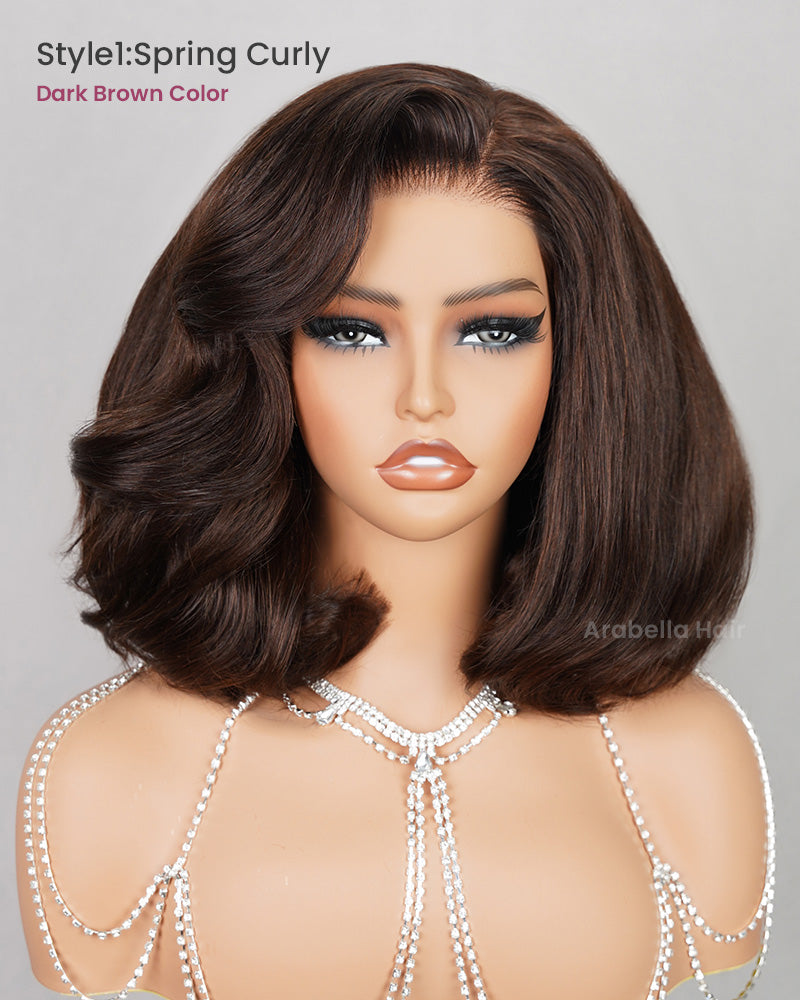 Minimalist Short Bob: Pre Plus Layered Wig - 6x5 Pre-Cut Lace Celebrity Style C Part Human Hair