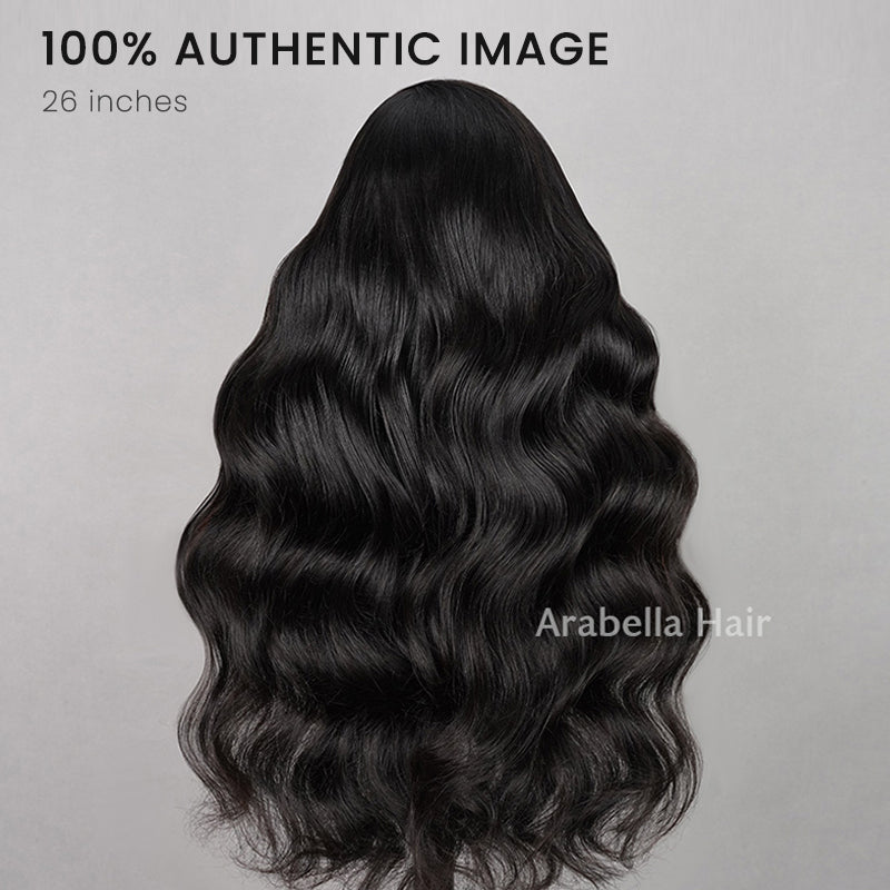 Glueless Blowout In Wavy Natural Black Pre-Cut Pre-Bleached Knots Easy-Wear Human Hair Wigs