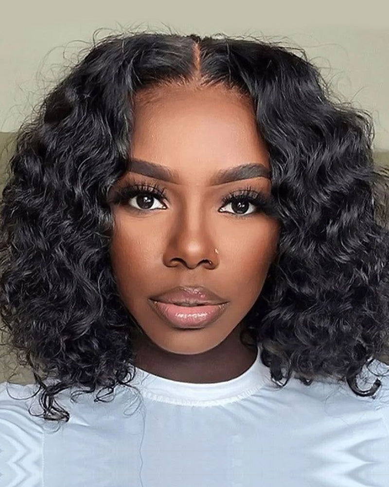 【$159=3 Wigs Bundle Deal】 Minimalist Lace Straight/Curly Chic Bob Style Pre-Bleached Knots Easy-Wear Human Hair Wig