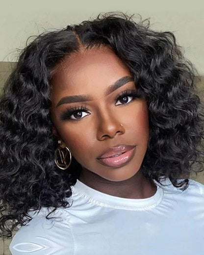 【$159=3 Wigs Bundle Deal】 Minimalist Lace Straight/Curly Chic Bob Style Pre-Bleached Knots Easy-Wear Human Hair Wig