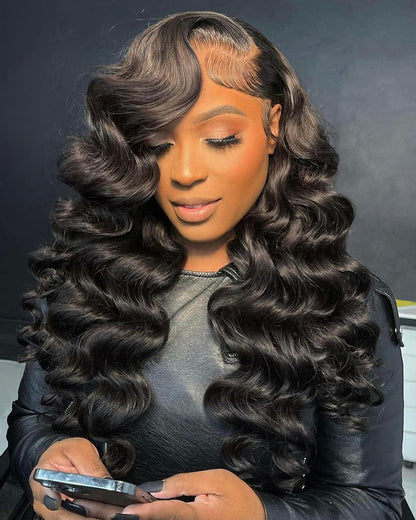 HD Lace Double Drawn Loose Wave Human Hair Wig 13x4 Lace Frontal Human Hair Wigs