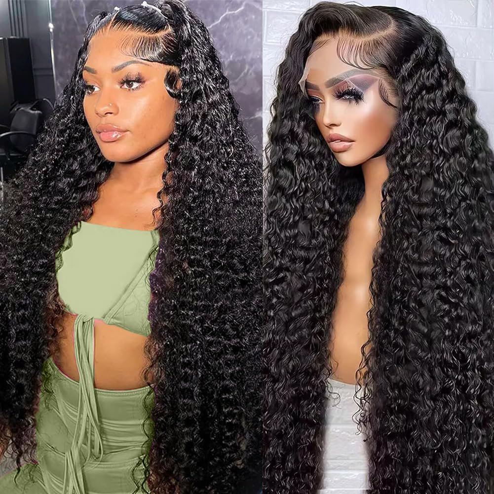 13x4 Glueless Lace Front Jerry Curly Easy-Wear Upgrade HD Lace Natural Black Human Hair Wig Beginner-Friendly