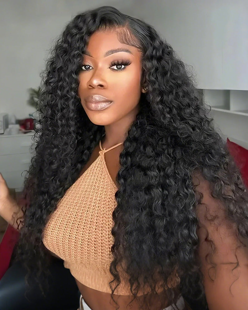 13x6 Lace Frontal Deep Wave Natural Black Human Hair Wig - Arabella Hair