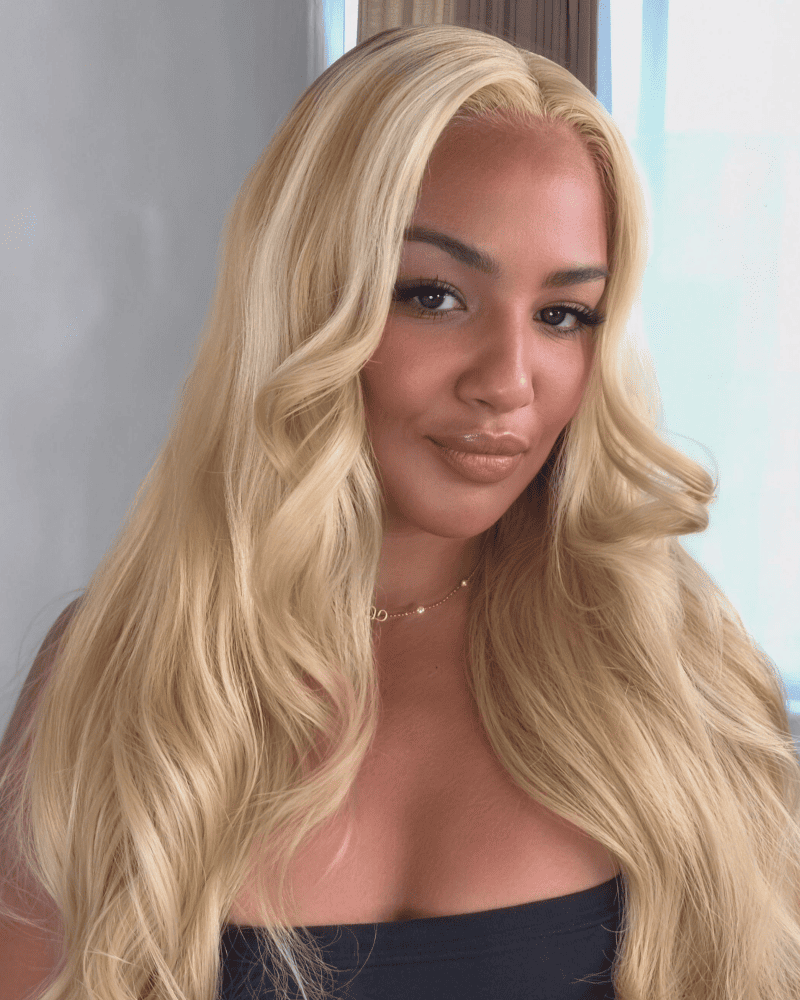 Arabella 13x6 Three-Go™ Blonde Khaki Highlight Glueless Loose Body Wave With Drawstring 100% Human Hair Wig