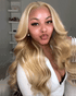 【$299 = 2 WIGS】Arabella 13x6 Three-Go™ Blonde Khaki Highlight Glueless Loose Body Wave With Drawstring 100% Human Hair Wig