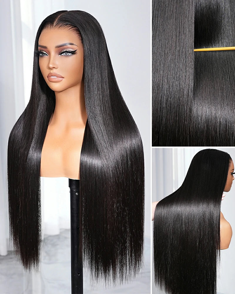 Arabella 13x6 Three-Go™ HD Lace Glueless Wig 250% High Density Silky Straight With Drawstring Natural Black 100% Human Hair