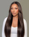 Arabella 6x5 invisible knots Glueless Auburn Highlights on Black Hair Body Wave Wig Invisible Knots Realistic Hairline