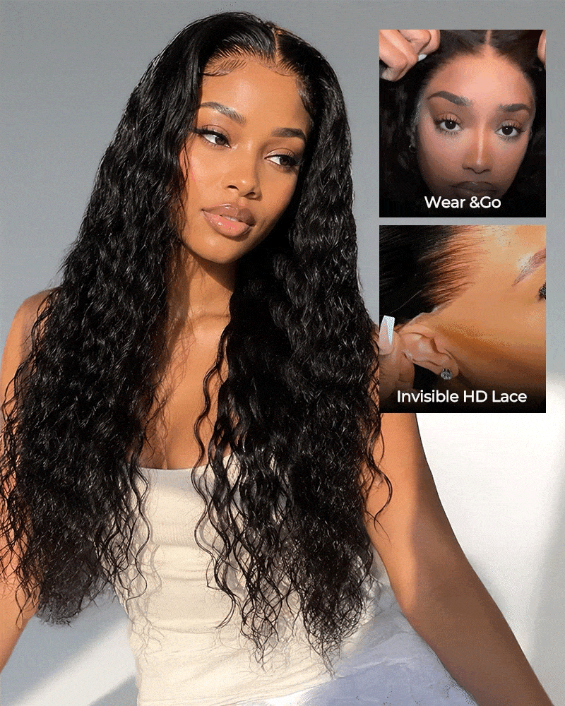 【Subscriber Deal】Arabella Zerowear™ 13x6 Invisible HD Lace Glueless Wig Bohemian Curl With Drawstring Natural Black 100% Human Hair Wig