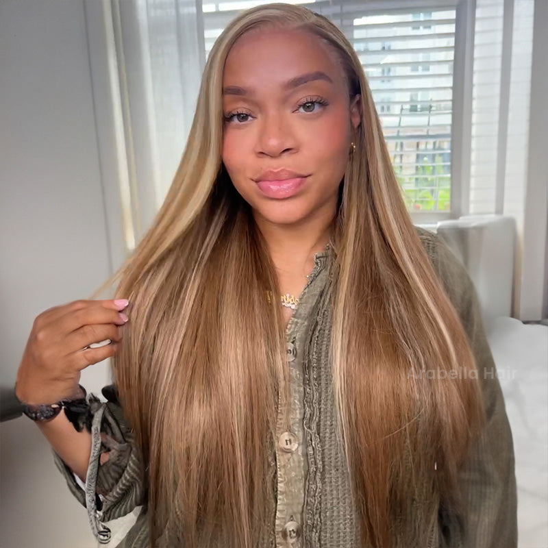 【30&quot; Super Sale】Minimalist Blonde Series Glueless 13x4 Lace Front Pre-Bleached Knots Light Color Body Wave/Straight Human Hair Wig