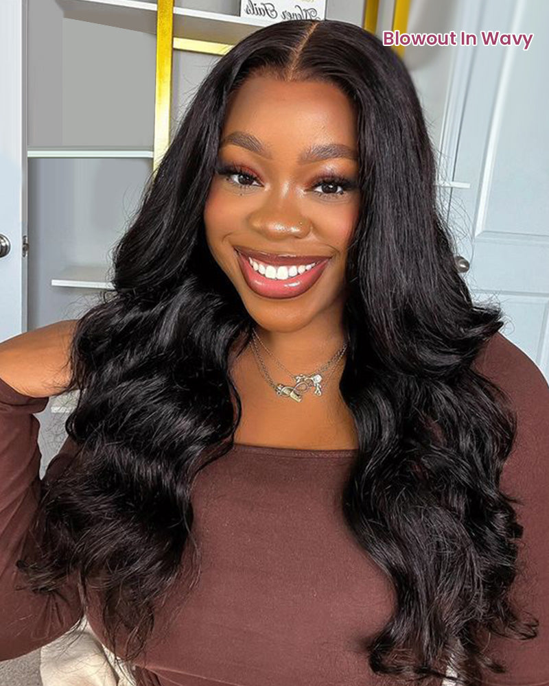 【Super Sale】Pre-Cut Glueless 6-inch Deep Lace Super Silky Straight/ Wavy/ Special Kinky Curl Wig Mini Knots Easy-Wear Natural Black Human Hair Wigs