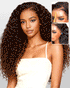 Chestnut Brown Ombre Water Wave Wig
