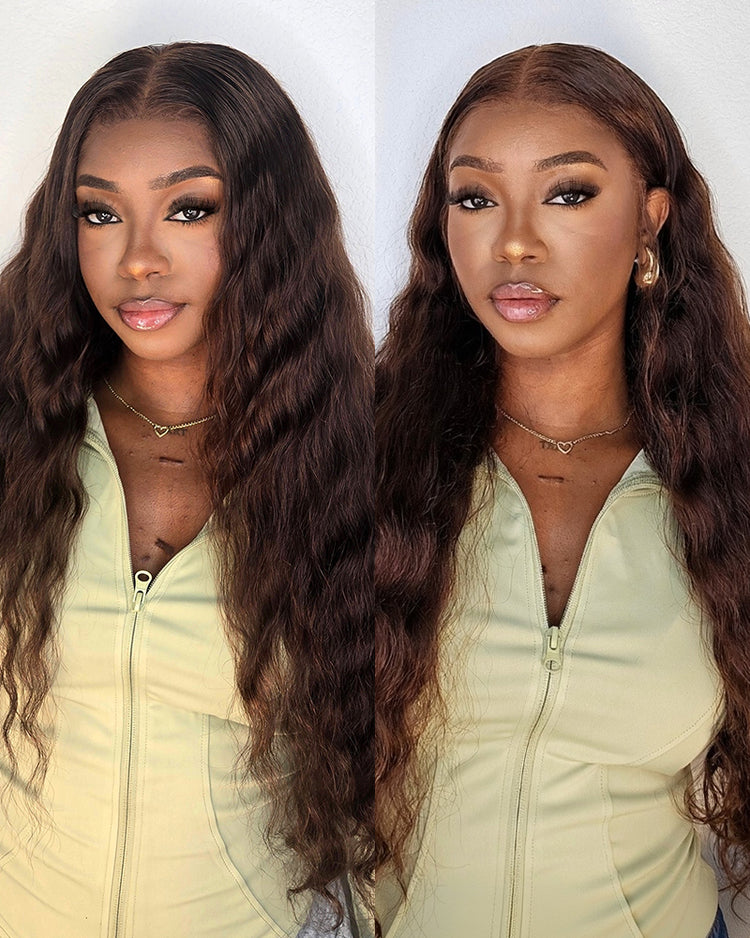 Chocolate Brown Glueless Wig Bohemian Curl