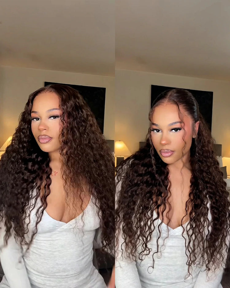 【$299 = 2 WIGS】Arabella 13x6 Three-Go™ Glueless Wig Chocolate Brown Burmese Curly With Drawstring
