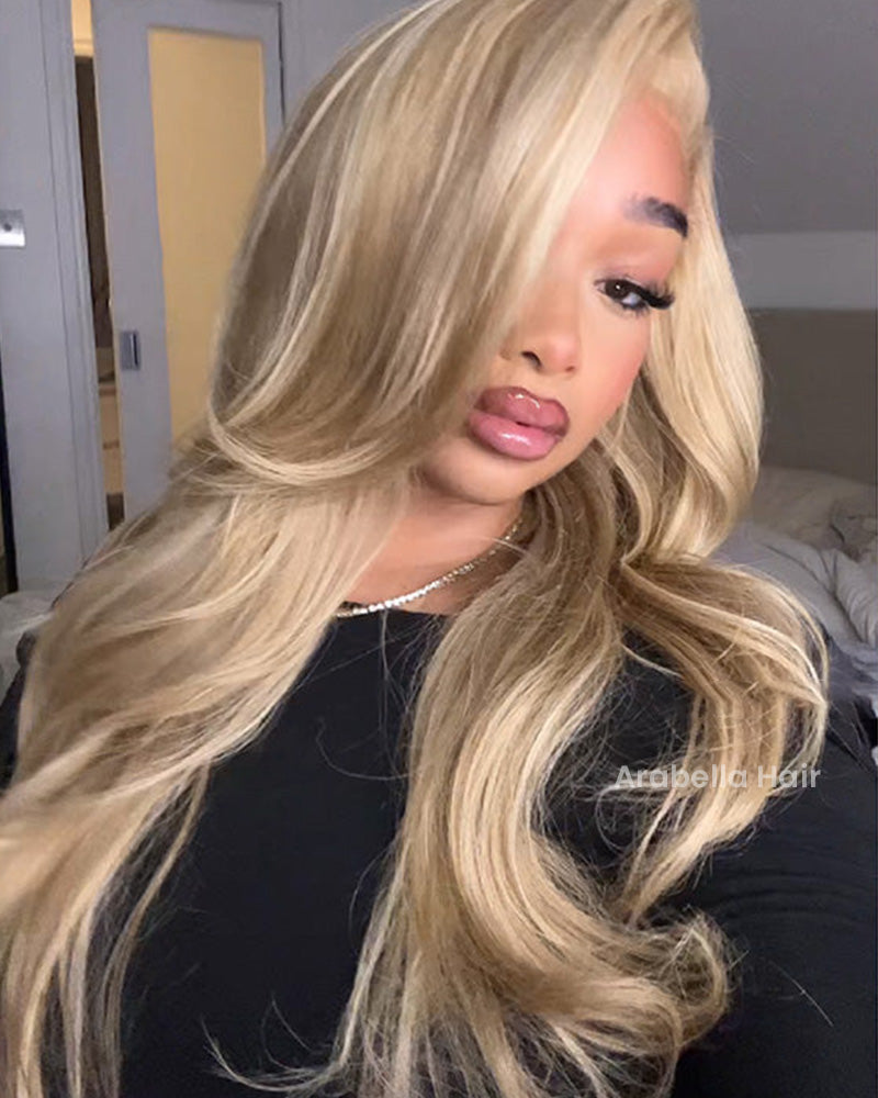 Arabella 613 Blonde 13x4 Lace Glueless Body Wave Free Part Long Wig Easily Redyed 100% Virgin Human Hair