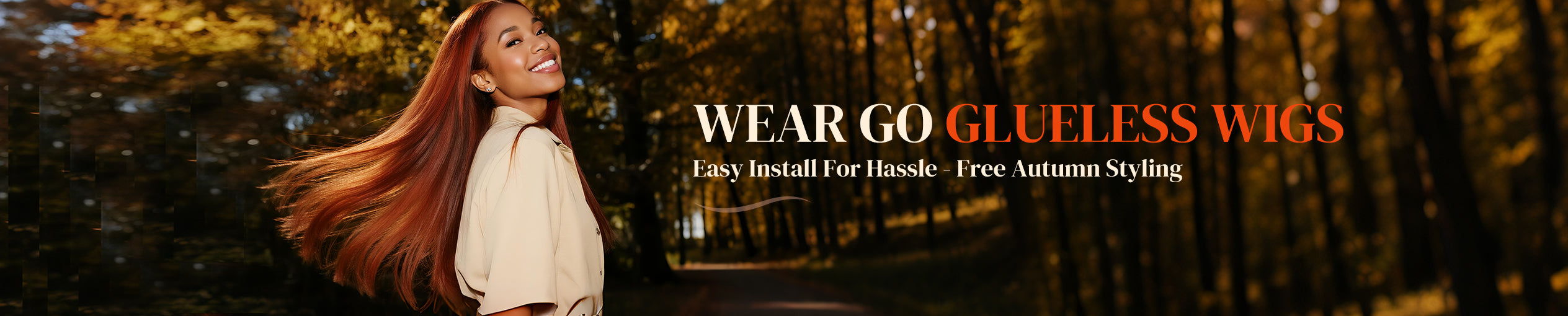 Glueless Wigs Collection Banner