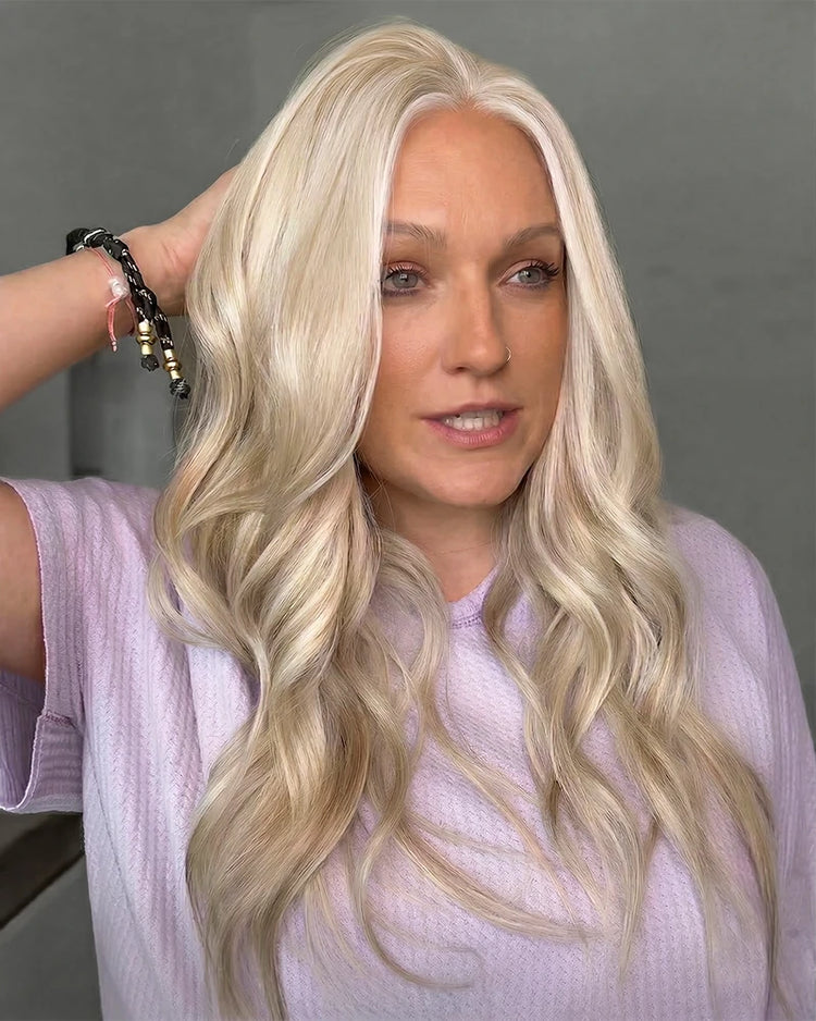 Arabella 13x6 Three-Go™ Glueless Blonde Highlight Loose Body Wave/Silky Straight Wig With Drawstring For Beginner