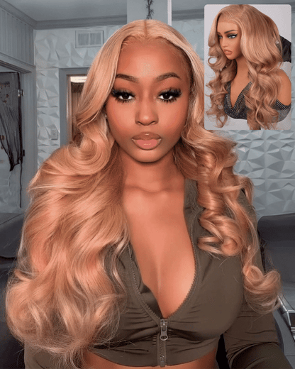 【$299 = 2 WIGS】Arabella 13x6 Three-Go™ Milk Tea Brown Glueless Wig Loose Body Wave With Drawstring 100% Human Hair Wig