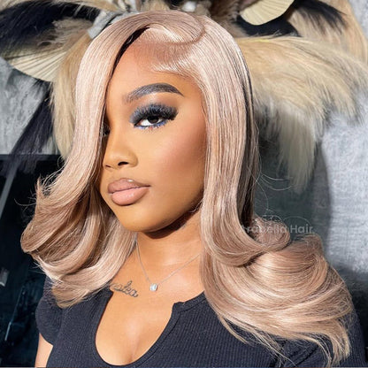 【Limited Design】Ash Honey Blonde Colored Easy-Wear Glueless 6x5 Pre-Cut Lace Straight Bob Wig With Bleached Knots Human Hair Wigs