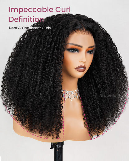 【Limited Design】Upgrade New Special Kinky Curl Curly Double Drawn Pre-Plucked Natural Black Human Hair Wigs