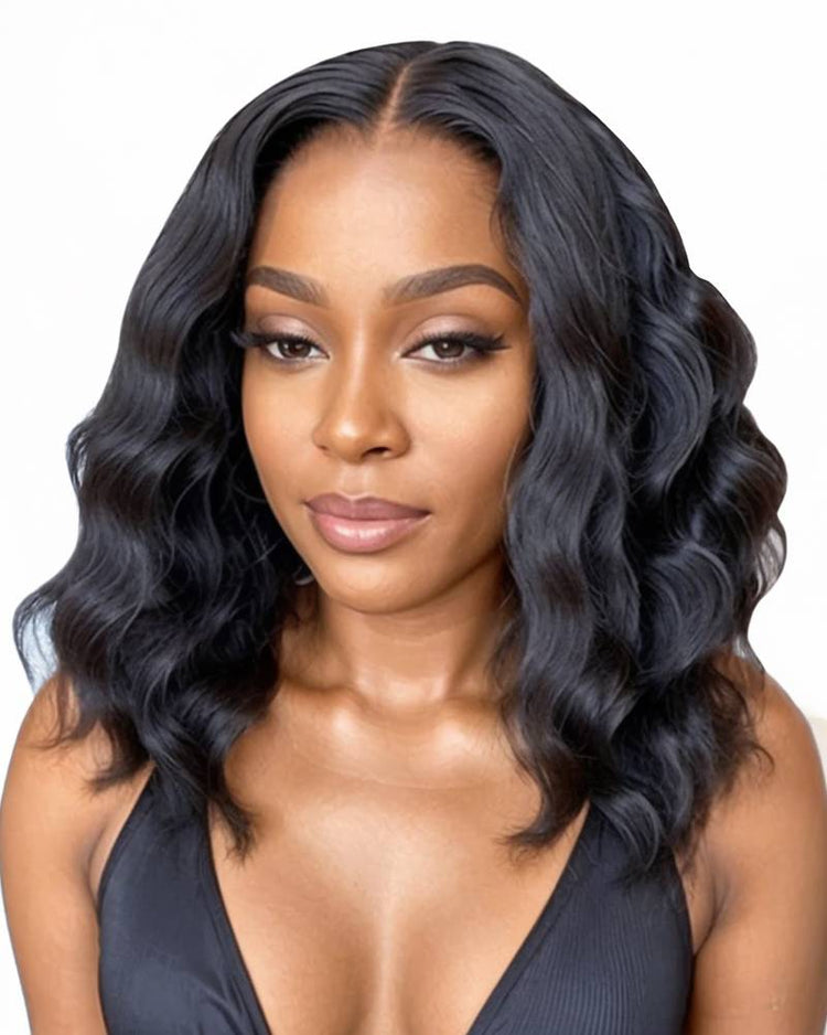 【$299 = 2 WIGS】Arabella 6x5 invisible knots Glueless Deep Wave Wig Pre-cut Lace Natural Black Beginner Friendly