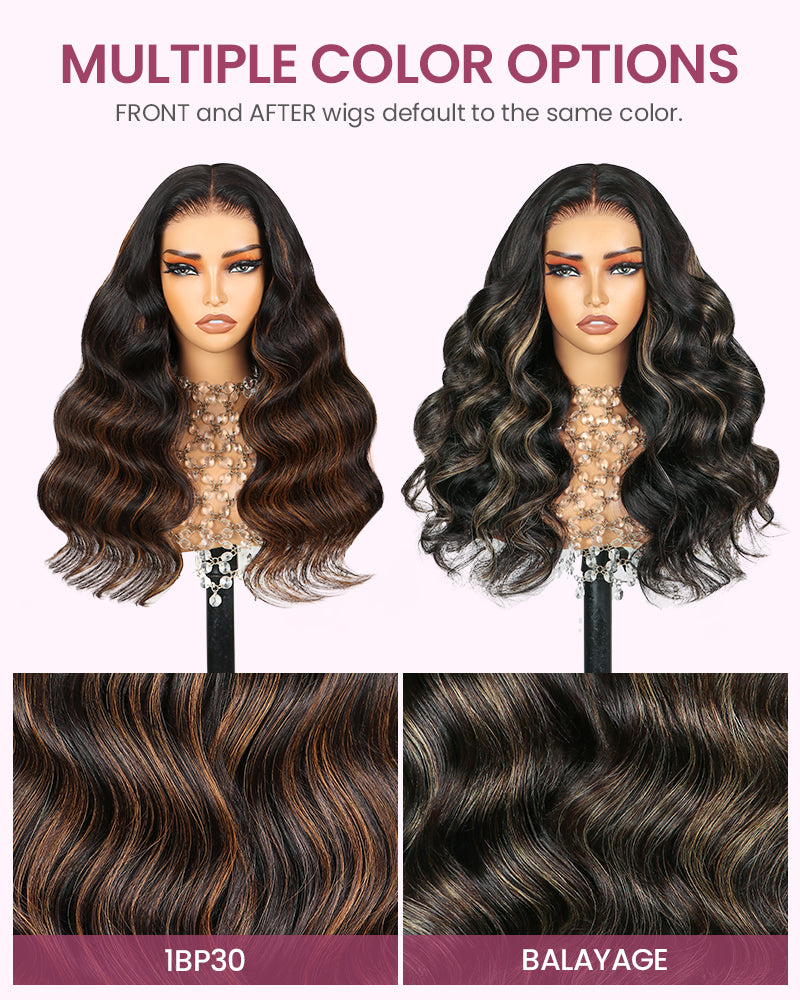 ZIP&amp;Mix-All Wigs | Body Wave Natural Black Glueless 6x5 Pre-Cut Lace Wig With Optional Replaceable Tops