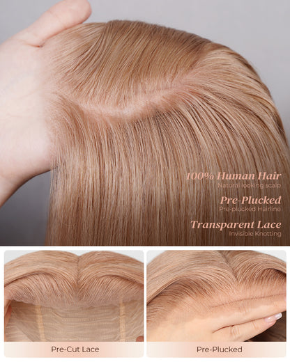 Arabella 6x5/13x4/13x6 Lace Glueless Milk Tea Brown Straight Wig Pre-cut Lace Beginner Friendly