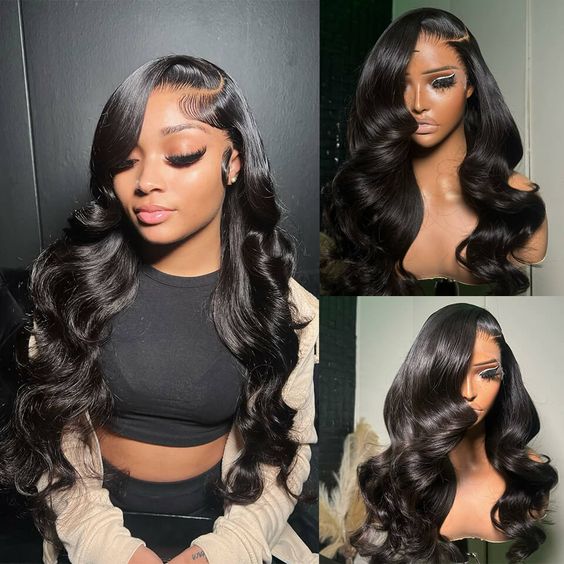 HD Lace 13x4 Frontal Wig - Invisible Swiss Lace Body Wave Wig with Real HD Lace in Natural Black Free Part