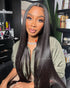 arabella 13x4/6x5 lace silky straight wig pre-cut lace natural black wigs,human hair
