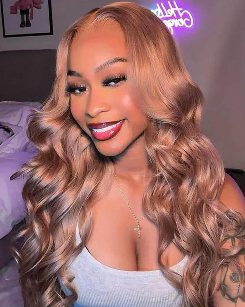 Arabella 6x5/13x4 Lace Glueless Milk Tea Brown Straight Wig Pre-cut Lace Beginner Friendly