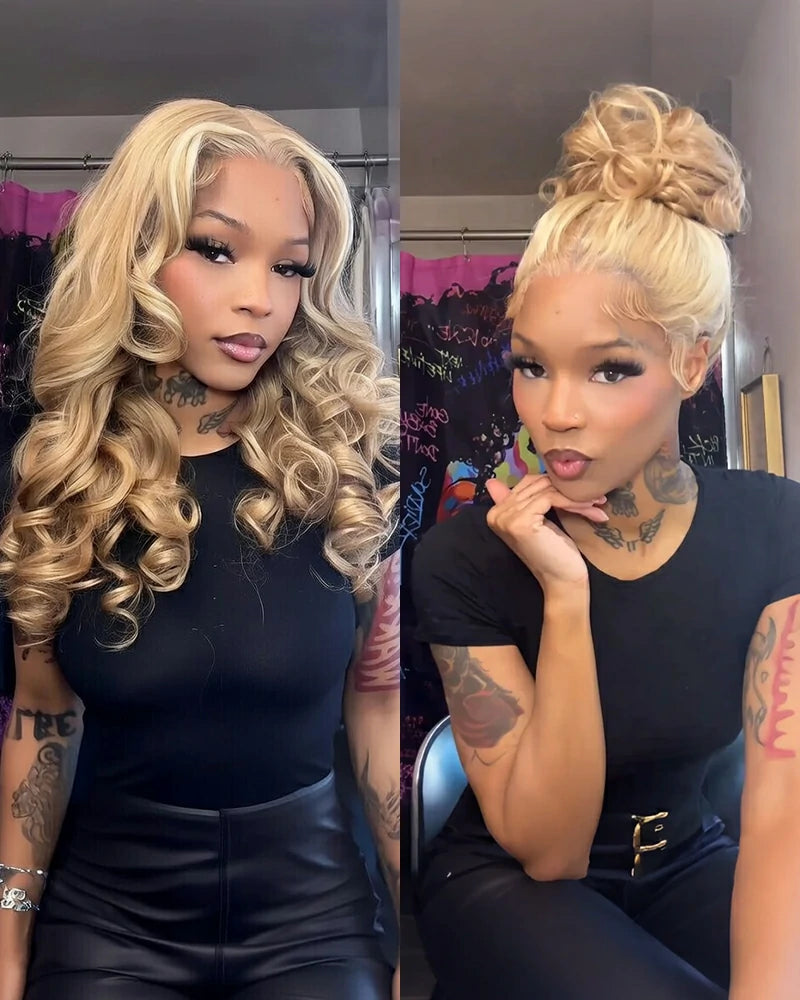 Arabella 13x6 Three-Go™ Milk Tea Brown Glueless Wig Loose Body Wave With Drawstring 100% Human Hair Wig