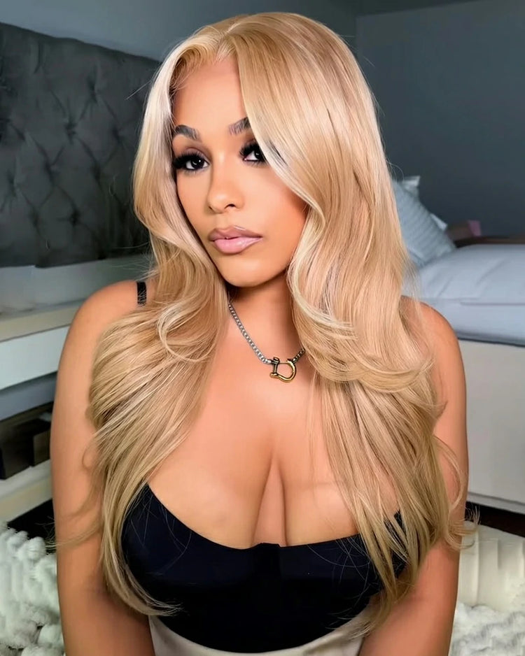 【$299 = 2 WIGS】Arabella 13x6 Three-Go™ Milk Tea Brown Glueless Wig Loose Body Wave With Drawstring 100% Human Hair Wig