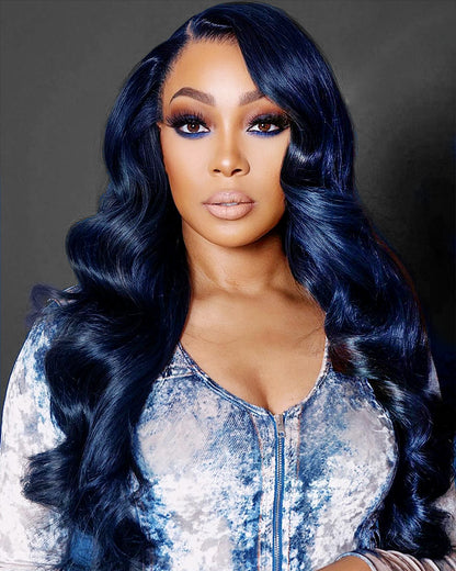 Arabella 13x6 Three-Go™ Midnight Blue Glueless Loose Body Wave With Drawstring 100% Human Hair Wig