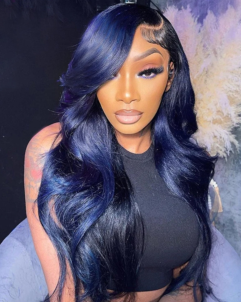 Arabella 13x6 Three-Go™ Midnight Blue Glueless Loose Body Wave With Drawstring 100% Human Hair Wig