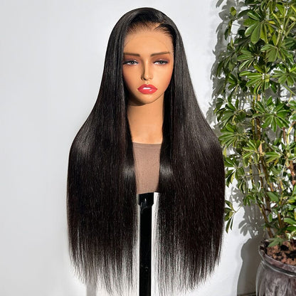 360 Lace Frontal Natural Black Long Straight Wig Free Part Ponytail Style Human Hair Wig -Arabella Hair Wigs Arabella Hair 