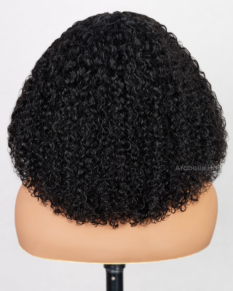 V Part 2.0 Deep Curly Beginner Friendly Minimal Leave Out Glueless Curly Human Hair Wig