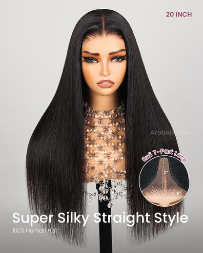 【Super Sale】Pre-Cut Glueless 6-inch Deep Lace Super Silky Straight/ Wavy/ Special Kinky Curl Wig Mini Knots Easy-Wear Natural Black Human Hair Wigs