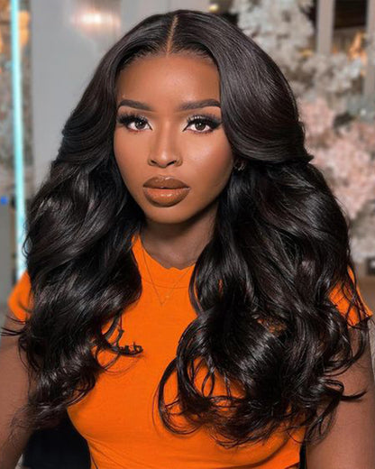 【Super Sale】Pre-Cut Glueless 6-inch Deep Lace Super Silky Straight/ Wavy/ Special Kinky Curl Wig Mini Knots Easy-Wear Natural Black Human Hair Wigs