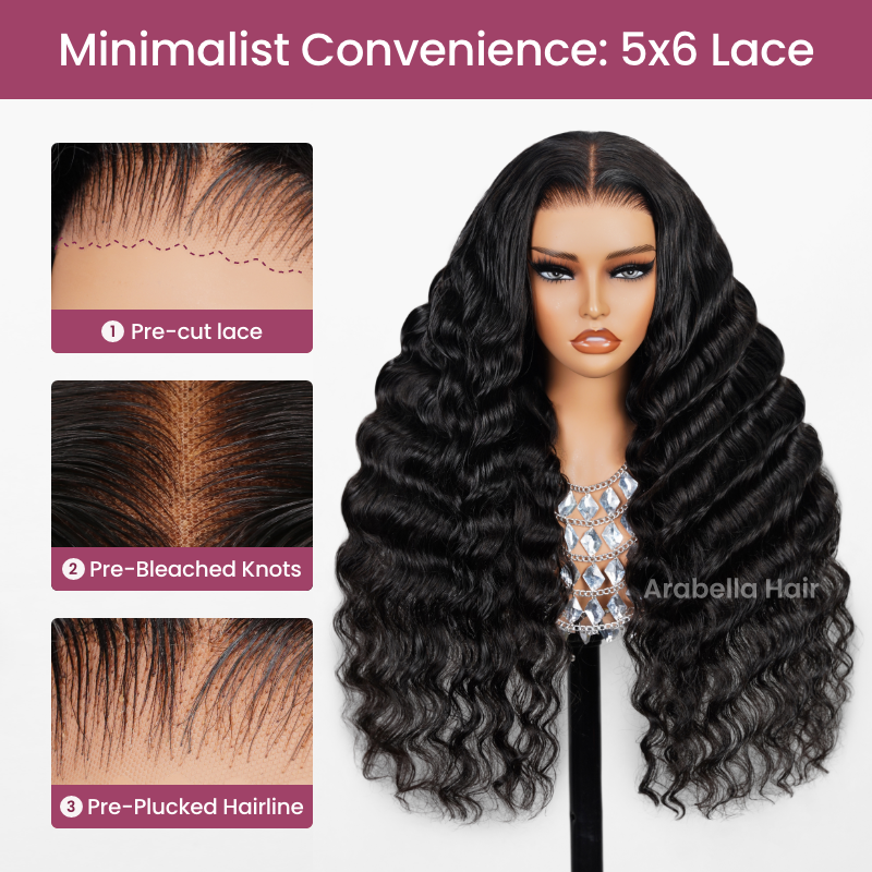 HD Lace 15A Grade Double Drawn Loose Wave Human Hair Lace Front Wig Free Part