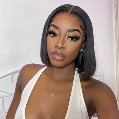 Bogo Sale | 6x5 Lace Highlight Color Body Wave 18&quot;+6-Inches Deep Lace Natural Color Straight Bob 12&quot;