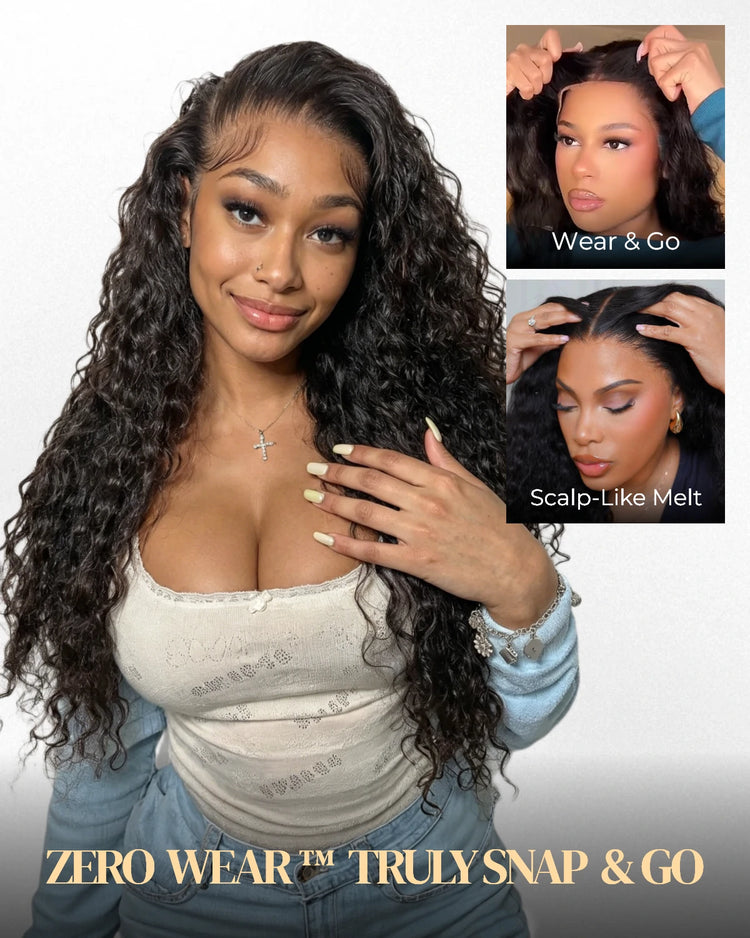 Arabella Zerowear™ 13x6 HD Lace Glueless Wig Bohemian Curl With Drawstring Natural Black 100% Human Hair Wig