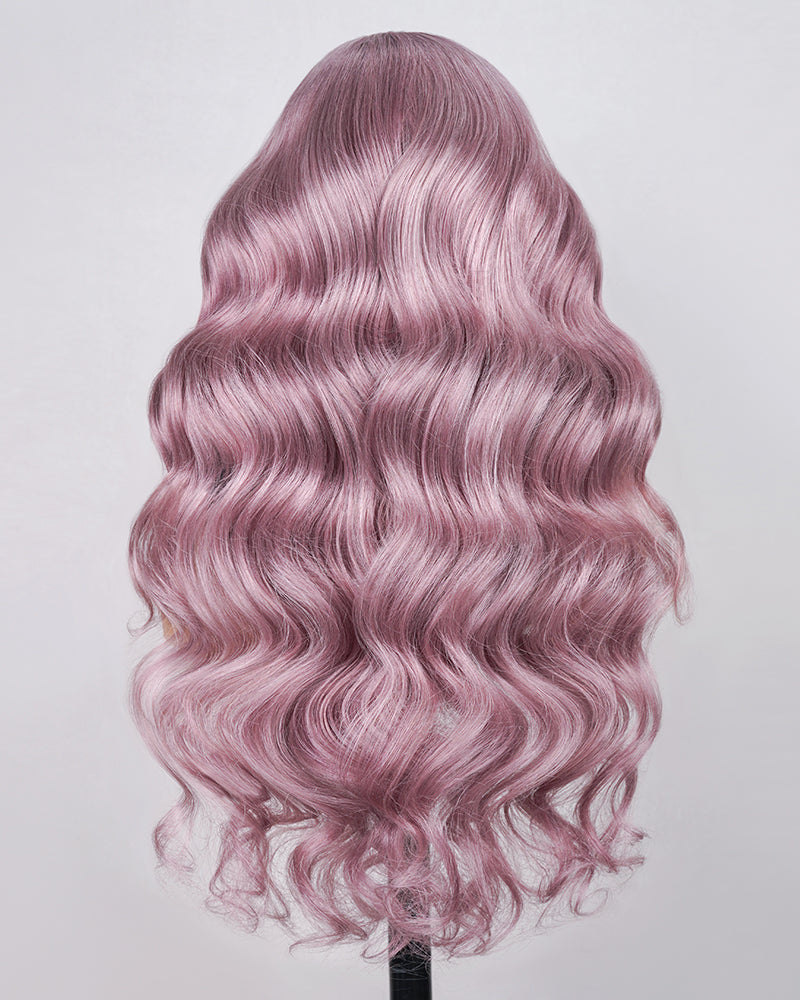000Arabella 13x6 Three-Go™ Ash Purple Glueless Wig Loose Body Wave With Drawstring 100% Human Hair Wig