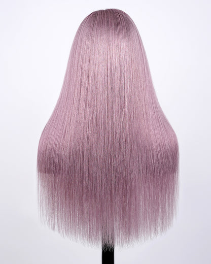 000Arabella 13x6 Three-Go™ Ash Purple Glueless Wig Silky Straight With Drawstring 100% Human Hair Wig