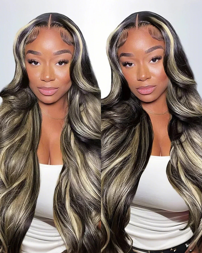 V Part 2.0 Balayage Color Body Wave No Glule Needed Upgraded V Part Cap Human Hair Wigs