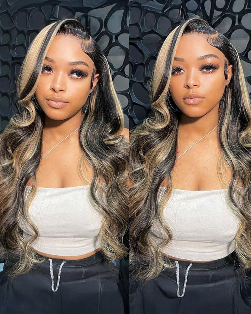 【Flash Sale】13x4 Lace Body Wave/Straight Balayage Highlight Colored Lace Front Wig Human Hair Wig